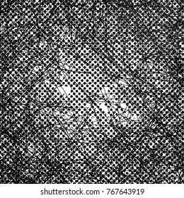 Abstract grunge halftone dots pattern texture background. Modern dotted template vector illustration for web design, covers, web sites, banners
