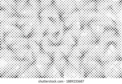 Borde abstracto de fondo de textura de puntos de medio tono de grano. Moderna ilustración vectorial de plantilla de puntos para diseño, portadas, sitios web, banners. Fondo retro, estilo de arte pop.