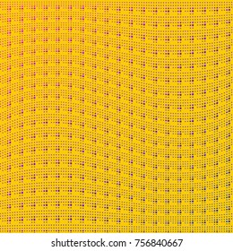 Abstract grunge halftone dots texture 
background. Yellow monochrome dot pattern. Modern dotted template vector illustration for design, covers, web sites, banners
