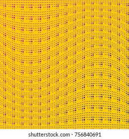Abstract grunge halftone dots texture 
background. Yellow monochrome dot pattern. Modern dotted template vector illustration for design, covers, web sites, banners
