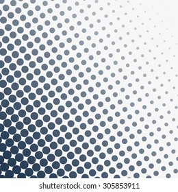 Abstract grunge halftone dotted background. Black and white vector illustration