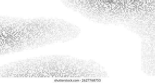 Fundo de gradiente de meio-tom grunge abstrato. Textura de ruído de grão desbotado. Papel de parede de areia branca e preta. Fundo retro pixelizado moderno
