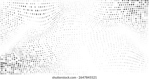 Fundo de gradiente de meio-tom grunge abstrato. Textura de ruído de grão desbotado. Branco e preto areia papel de parede design abstrato