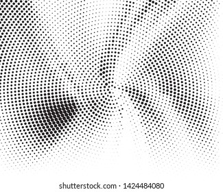 Abstract grunge halftone pattern. Futuristic panel. Grunge dotted backdrop with circles, dots, point. Design element for web banners, posters, cards, wallpapers, sites. Black and white color