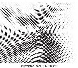 Abstract grunge halftone pattern. Futuristic panel. Grunge dotted backdrop with circles, dots, point. Design element for web banners, posters, cards, wallpapers, sites. Black and white color