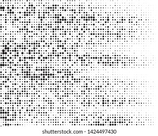 Abstract grunge halftone pattern. Futuristic panel. Grunge dotted backdrop with circles, dots, point. Design element for web banners, posters, cards, wallpapers, sites. Black and white color