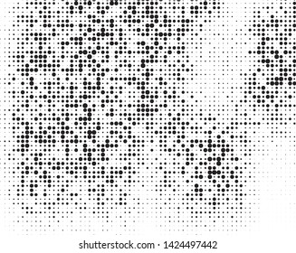 Abstract grunge halftone pattern. Futuristic panel. Grunge dotted backdrop with circles, dots, point. Design element for web banners, posters, cards, wallpapers, sites. Black and white color