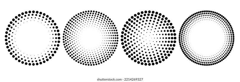 Diseño de fondo de puntos redondos de media tonalidad de grunge abstracto