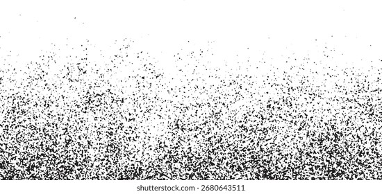 Abstract grunge halftone texture in black and white gradient, perfect for backgrounds, posters, overlays, and modern graphic design projects.