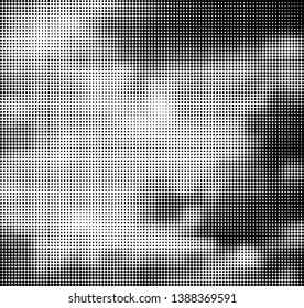 Abstract grunge halftone vector texture background.