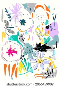 Abstract grunge hand drawn line background vector illustration.