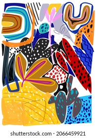 Abstract grunge hand drawn line background vector illustration.