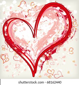 Abstract grunge heart background. EPS 10