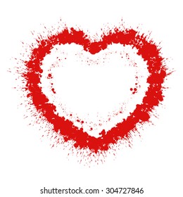Abstract grunge heart, Vector illustration