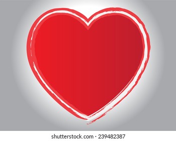 Abstract grunge heart.Vector template.