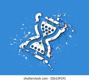 Abstract grunge of Hourglass Background
