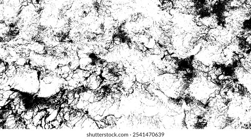Abstract grunge illustration made of blots. Monochrome distressed overlay background. Texture of damaged concrete wall.