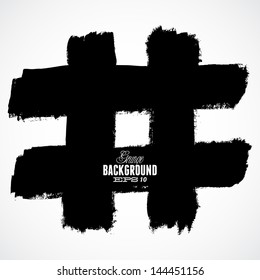 Abstract grunge ink draw shape in vector