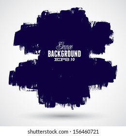 Abstract grunge ink draw shape vector