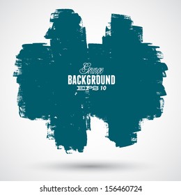 Abstract grunge ink draw shape vector