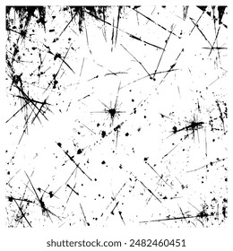 Abstract Grunge Ink Splatter Scratched Illustration