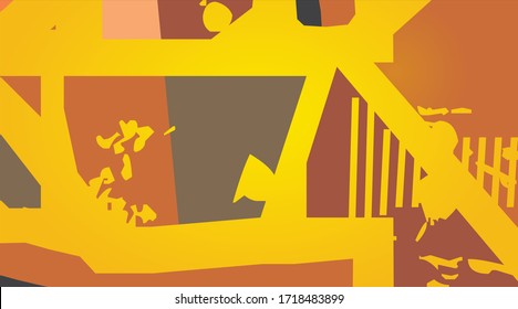 Abstrakte Grunge, unregelmäßiger, geometrischer Hintergrund. Vektorgrafik.