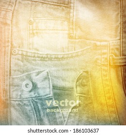 abstract grunge jeans, vector background