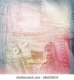 abstract grunge jeans, vector background