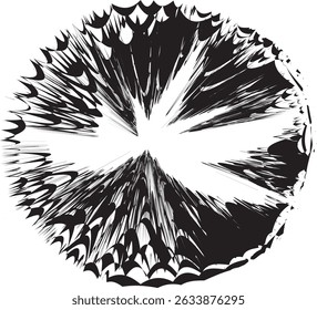 Abstract grunge leaf silhouette with circular and rectangular design, grunge texture background, overlay rough textured on white space luxury background – monochrome vector background.