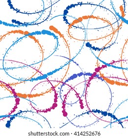 Abstract grunge lines seamless pattern. Vector background.