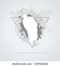 Abstract grunge map Dominica print for t-shirt. Map Dominica modern street style attributes. Vector art. Map Dominica for. HIPSTER print for t-shirt.