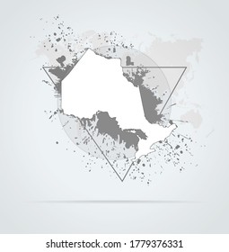Abstract grunge map Ontario print for t-shirt. Map Ontario modern street style attributes. Vector art. Map Ontario for. HIPSTER print for t-shirt.