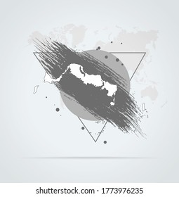 Abstract grunge map Turks and Caicos Islands print for t-shirt. Map Turks and Caicos Islands modern street style attributes. Vector art. Map Turks and Caicos Islands for. HIPSTER print for t-shirt.