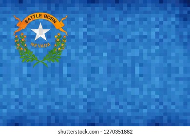 Abstract grunge mosaic flag of Nevada - illustration