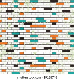 Abstract grunge mosaic tiles vector illustration