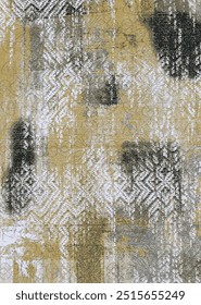 Abstrato grunge motivos padrão tapete design têxtil