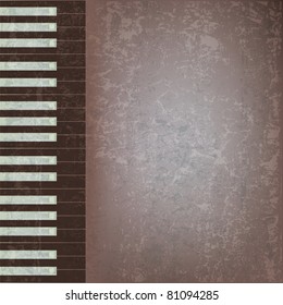 abstract grunge music background with black piano keys