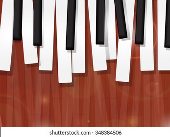 Abstract grunge music background with piano keys