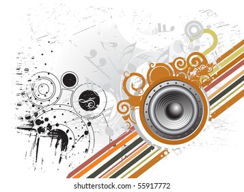 abstract grunge music theme for more vector background.