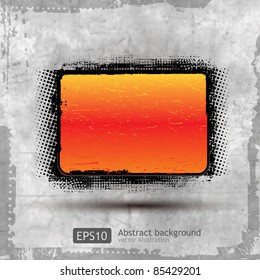 Abstract Grunge Orange Banner design element - vector