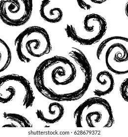 Abstract grunge ornament seamless pattern vector