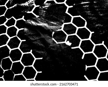 Resumen de la superposición de grunge de fondo y textura de patrones de vectores decorativos intermarcadamente alterados y geométricos. 
