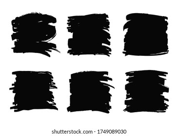 Abstract grunge paint brush banners