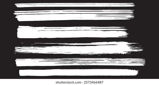 Abstract grunge paint brush stroke set. Vector ink splash, splatter and watercolor banner for social media template. Decoration element, shape or creative graphic art background illustration.