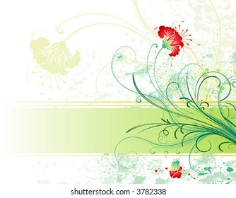 Abstract grunge paint flower background, element for design, vector illustration