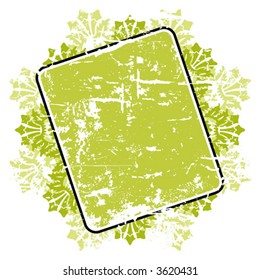 Abstract grunge painted background with ornament vector illustration