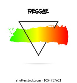 Abstract grunge painted scratched texture background . EPS10 vector illustration reggae colors green, yellow, red