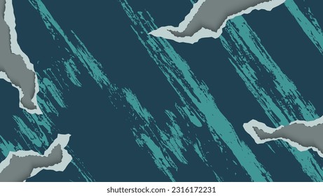 Abstract Grunge Paper Torn Frame Design Template