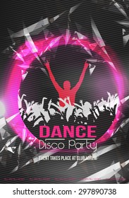 Abstract Grunge Party Template - Vector Illustration