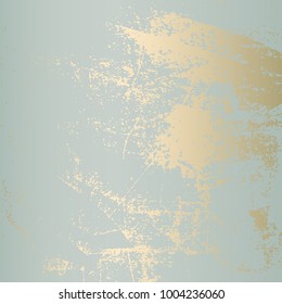 Abstract Grunge Patina effect Pastel  Gold RetroTexture. Trendy Chic Background made in Vector for your design
